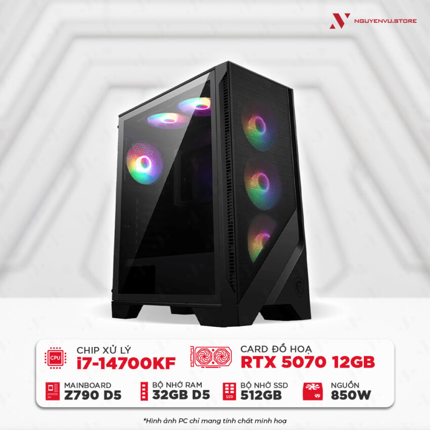 Cấu hình PC intel i7 14700K RTX 5070