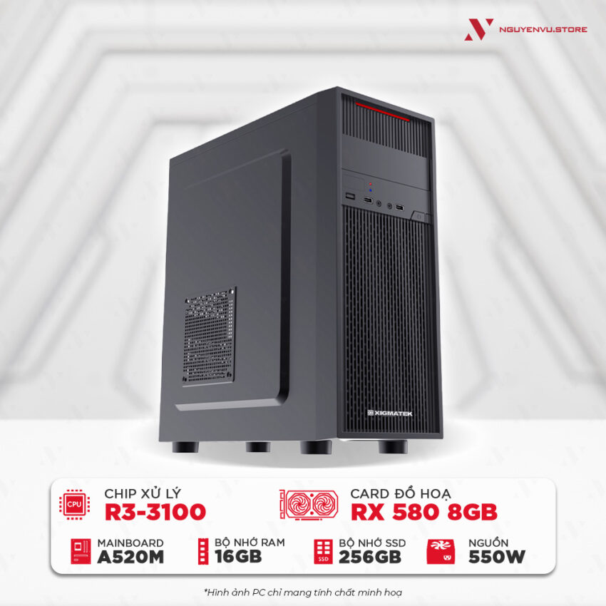 Cấu hình PC Ryzen 3 3100 RX 580