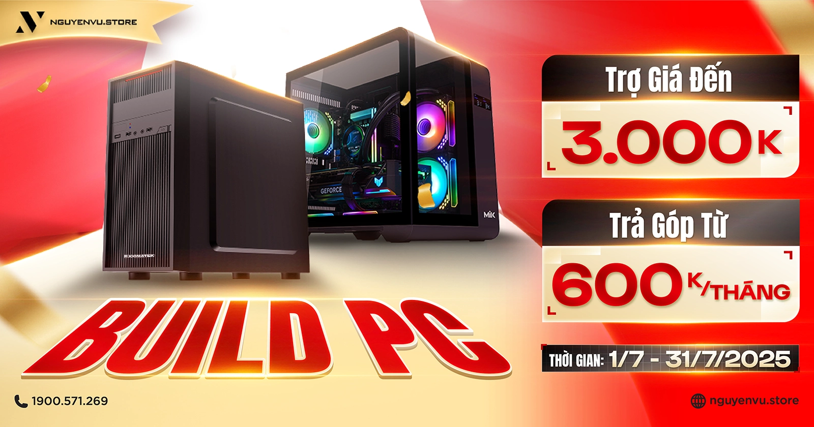 Build PC trợ giá đến 3.000.000đ | Nguyễn Vũ Store