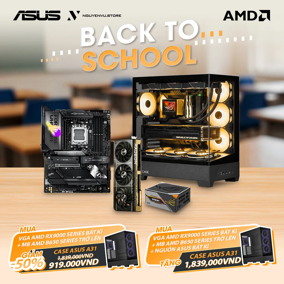 Back To School: Build PC ASUS AMD Nhận Ngay Ưu Đãi Đến 1.839 Triệu