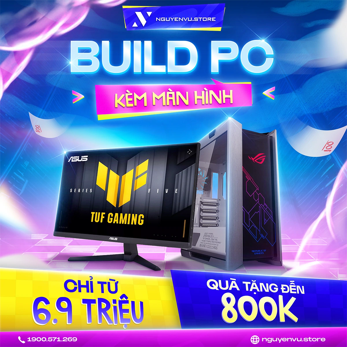 Build PC kèm màn hình tặng Combo Gear lên đến 800K | Nguyễn Vũ Store
