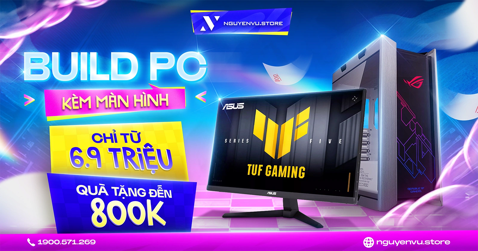 Build PC kèm màn hình tặng Combo Gear lên đến 800K | Nguyễn Vũ Store