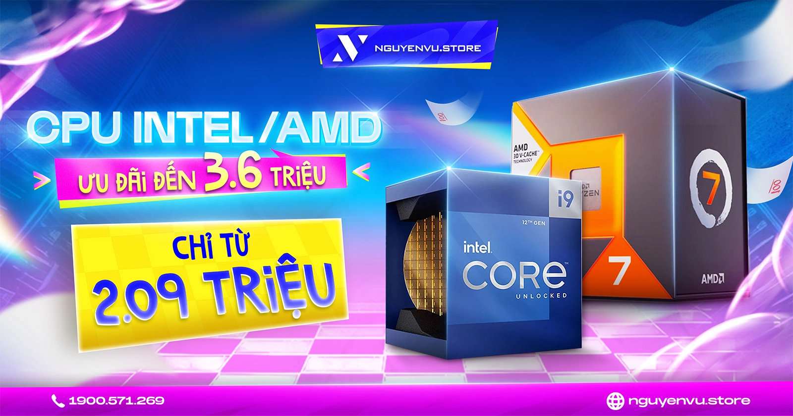 CPU Intel - AMD ưu đãi đến 3.6 triệu | Nguyễn Vũ Store