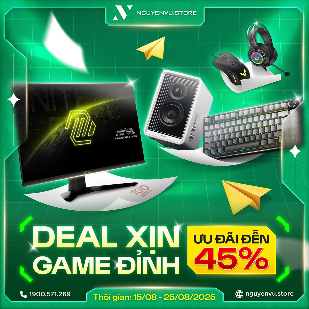 Deal Xịn Game Đỉnh: Gaming gear, màn hình,... ưu đãi đến 45%