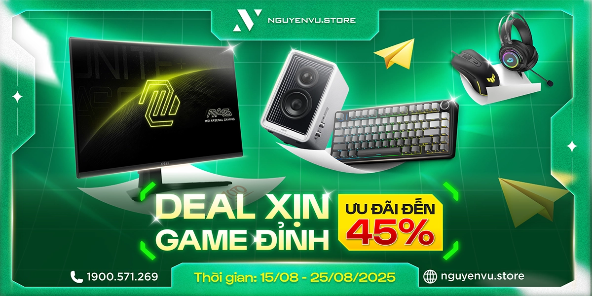 Deal Xịn Game Đỉnh: Gaming gear, màn hình,... ưu đãi đến 45%