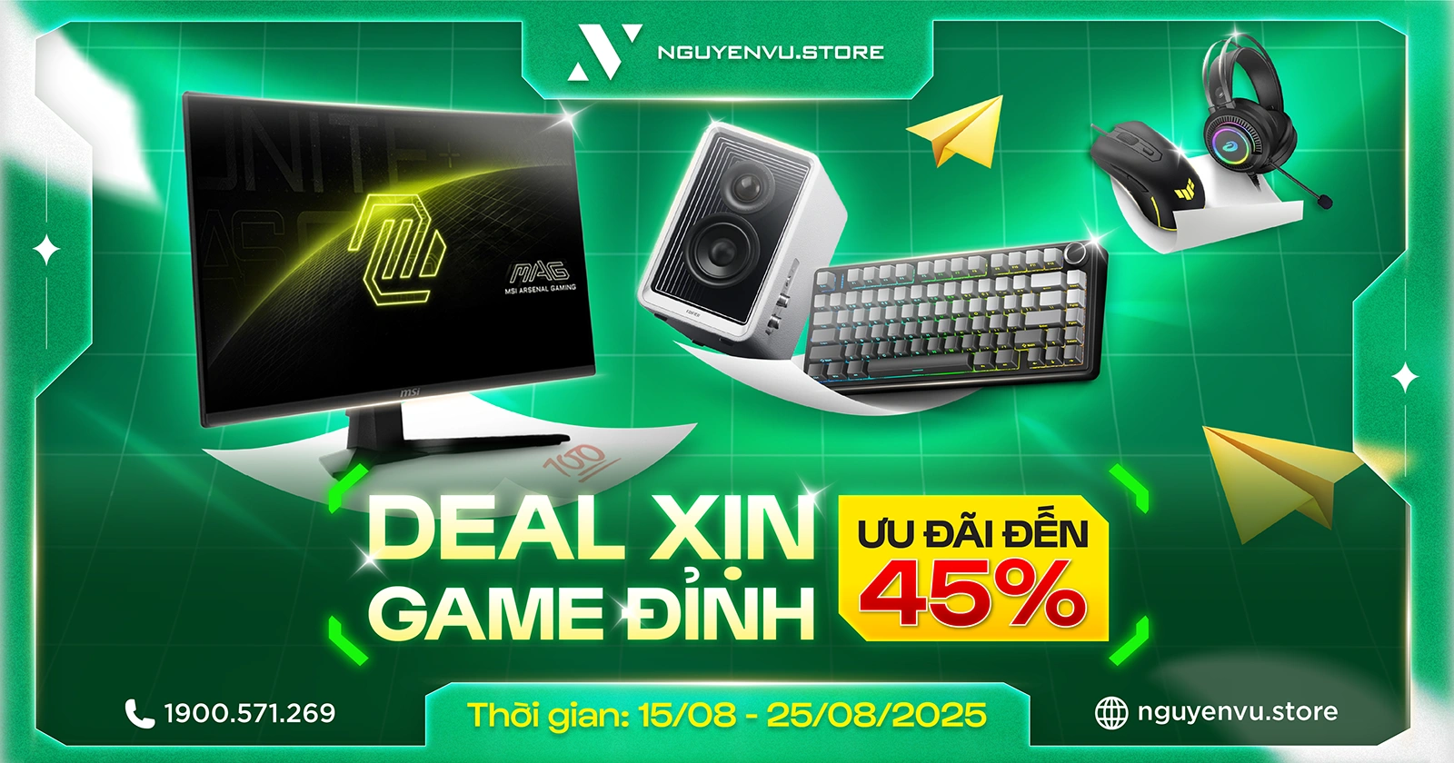 Deal Xịn Game Đỉnh: Gaming gear, màn hình,... ưu đãi đến 45%