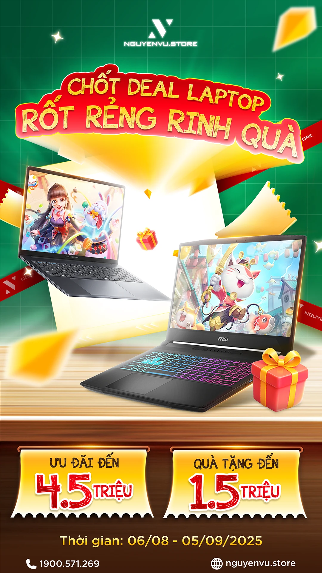 Laptop gaming, văn phòng - Quà tặng đến 1.5 TRIỆU | Nguyễn Vũ Store