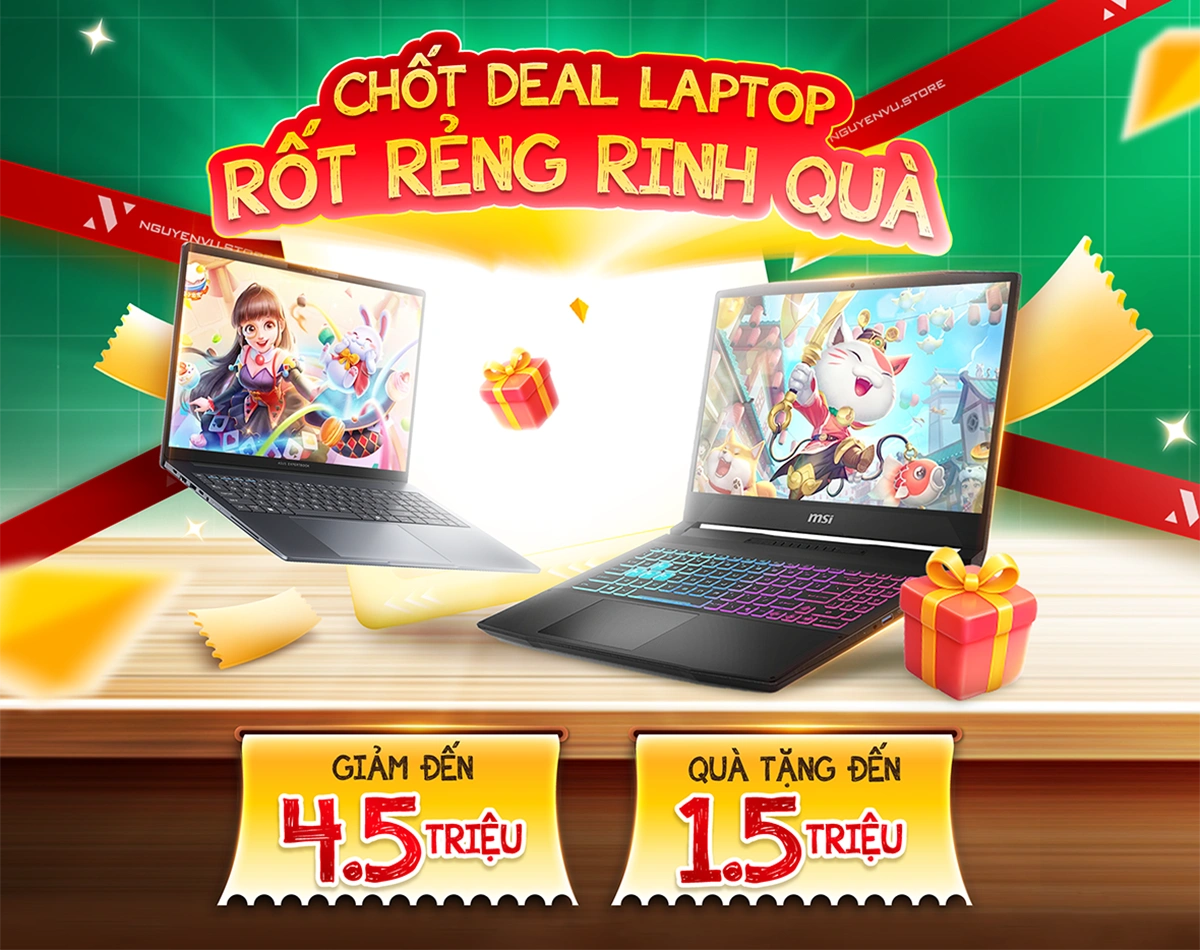 Laptop gaming, văn phòng - Quà tặng đến 1.5 TRIỆU | Nguyễn Vũ Store