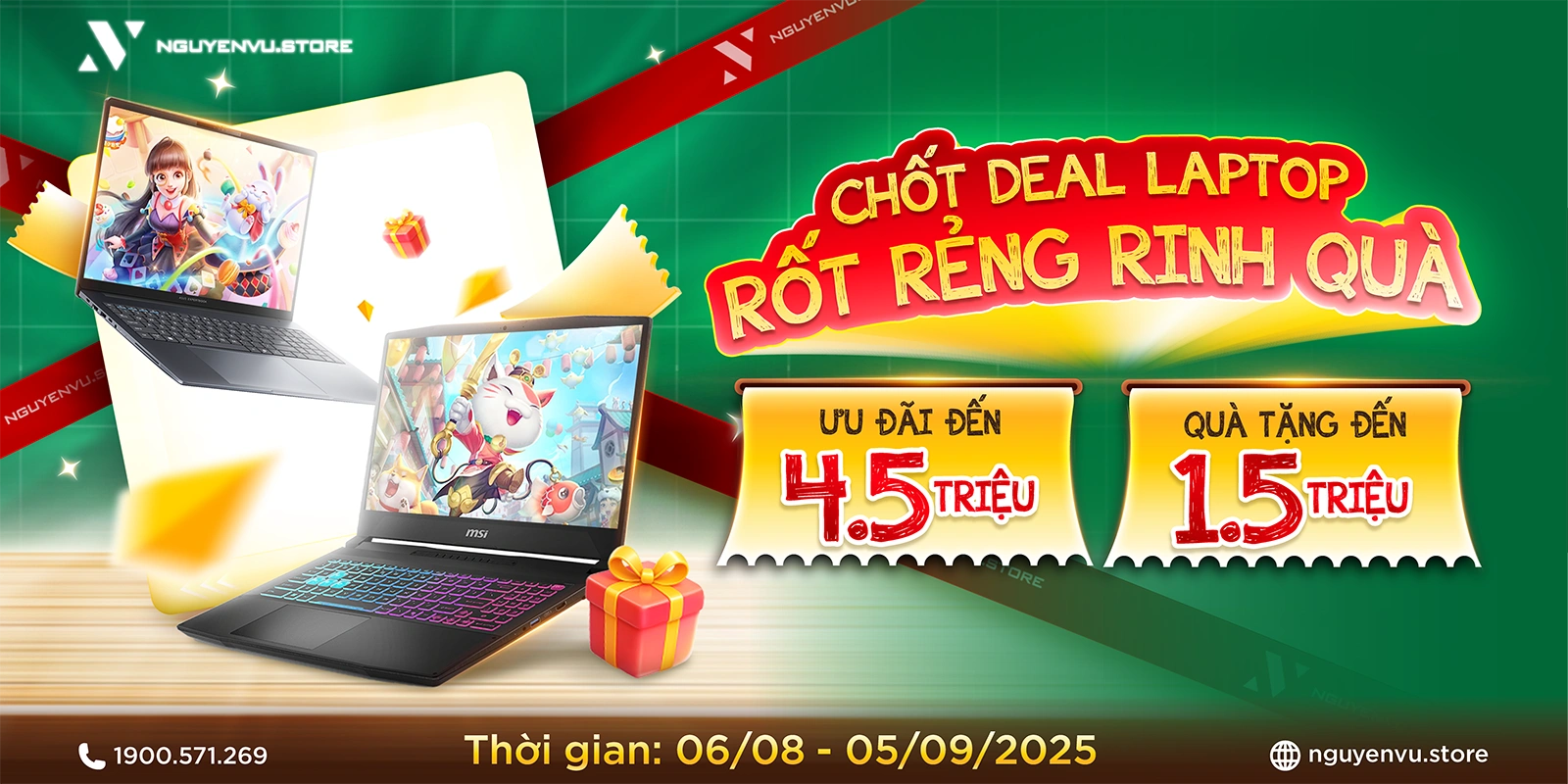 Laptop gaming, văn phòng - Quà tặng đến 1.5 TRIỆU | Nguyễn Vũ Store