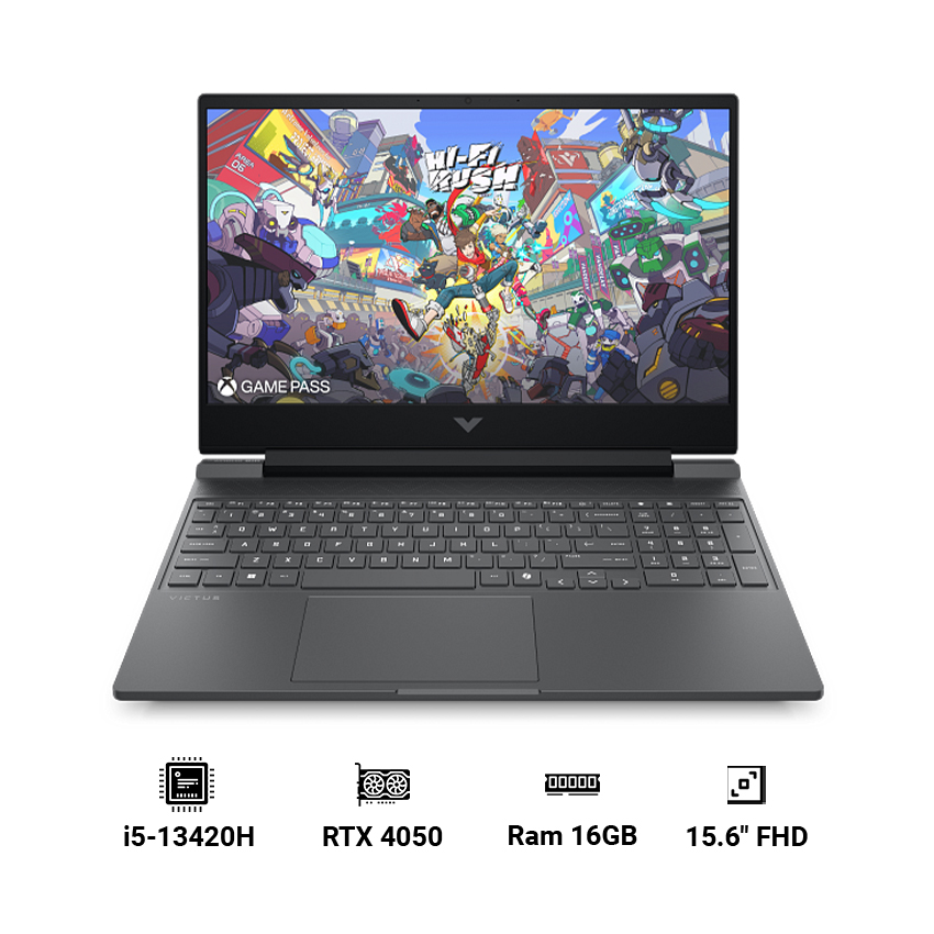 Laptop Gaming HP Victus 15-fa2732TX ( Intel Core i5-13420H | 16GB RAM | 512GB SSD | RTX 4050 6GB | 15.6″ FHD | Win 11 Home)