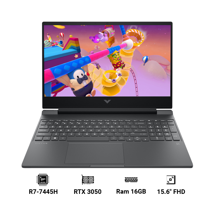 Laptop Gaming HP Victus 15-fb3116AX ( Ryzen 7 7445H | 16GB RAM | 512TB SSD | RTX 3050 4GB | 15.6″ FHD | Win 11 Home)