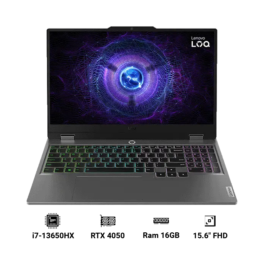 Laptop Gaming Lenovo LOQ 15IRX9 83DV01ALVN (i7-13650HX | 16GB | 512GB | GeForce RTX™ 4050 6GB | 15.6' FHD 144Hz | Win 11)