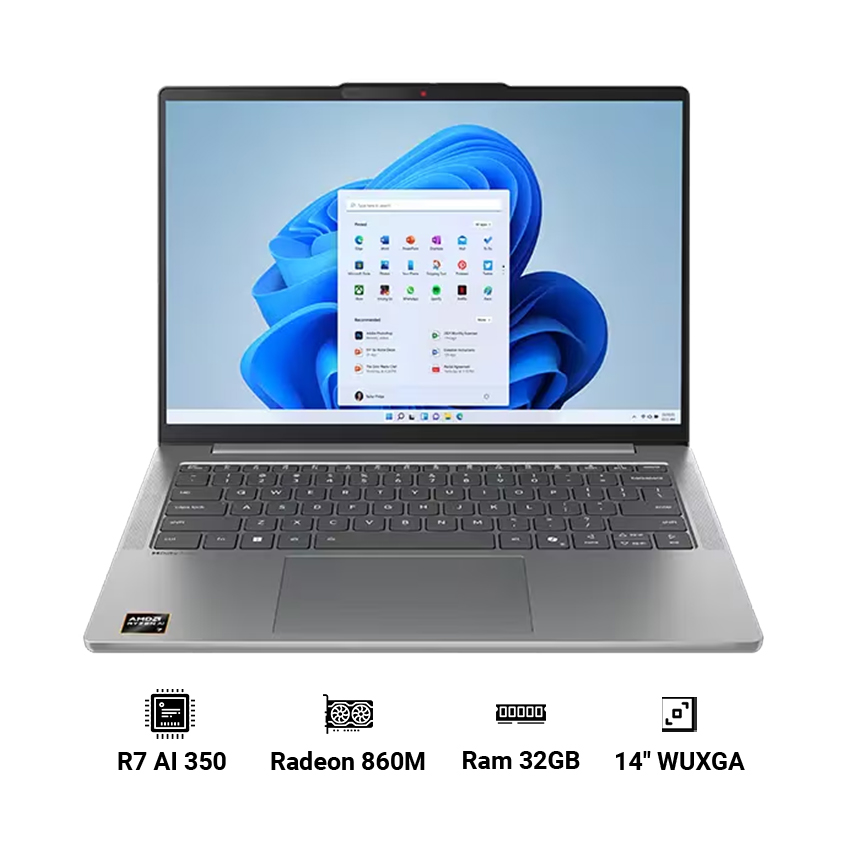Laptop Lenovo IdeaPad Slim 5 OLED 14AKP10 83HX001JVN (RYZEN AI 7 350 | 32GB | 1TB PCIE | AMD Radeon 680M | 14inch WUXGA | Win 11 | Xám)