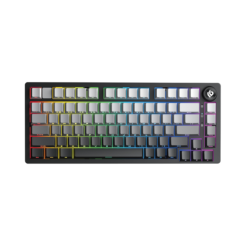 Bàn phím gaming LEOBOG Hi75C PRO Tri-mode (Ice Vein Switch) (Xám + Đen Gradient)