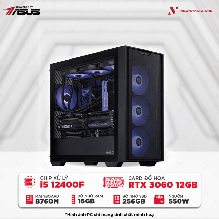 Cấu hình pc gaming giá tốt i5 12400F RTX 3060 12GB