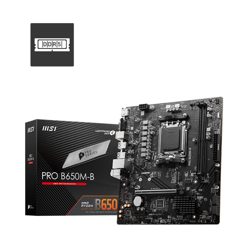 Mainboard MSI PRO B650M-B (Chipset AMD B650, Socket AM5, 2xDDR5 128GB, mATX)