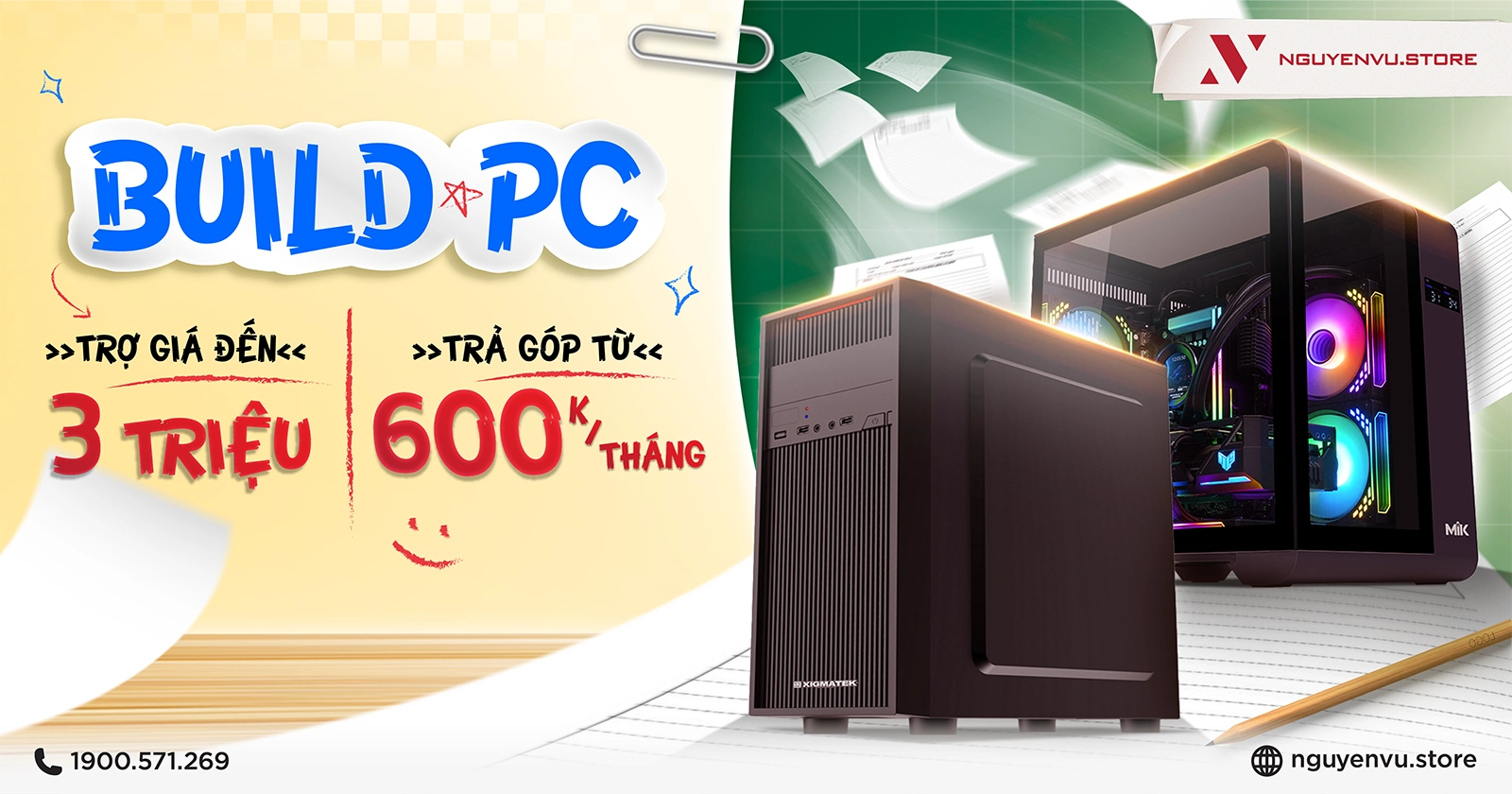 Build PC trợ giá lên đến 3 TRIỆU đồng Nguyễn Vũ Store