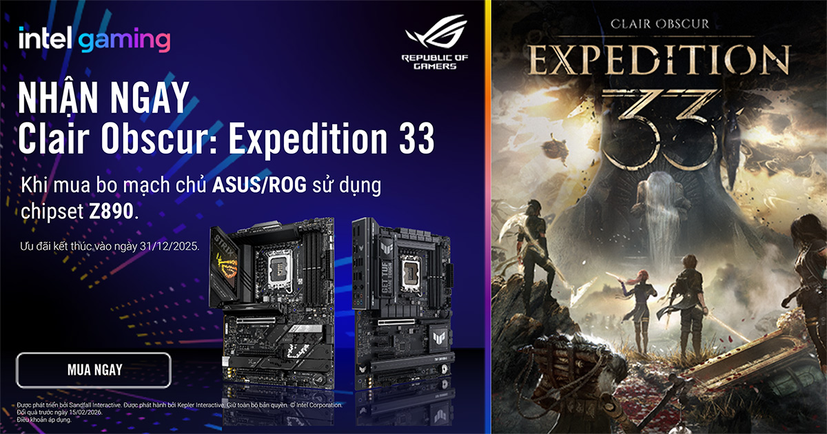 Mua ASUS/ASUS ROG Z890 Series tặng code game Clair Obscur: Expedition 33