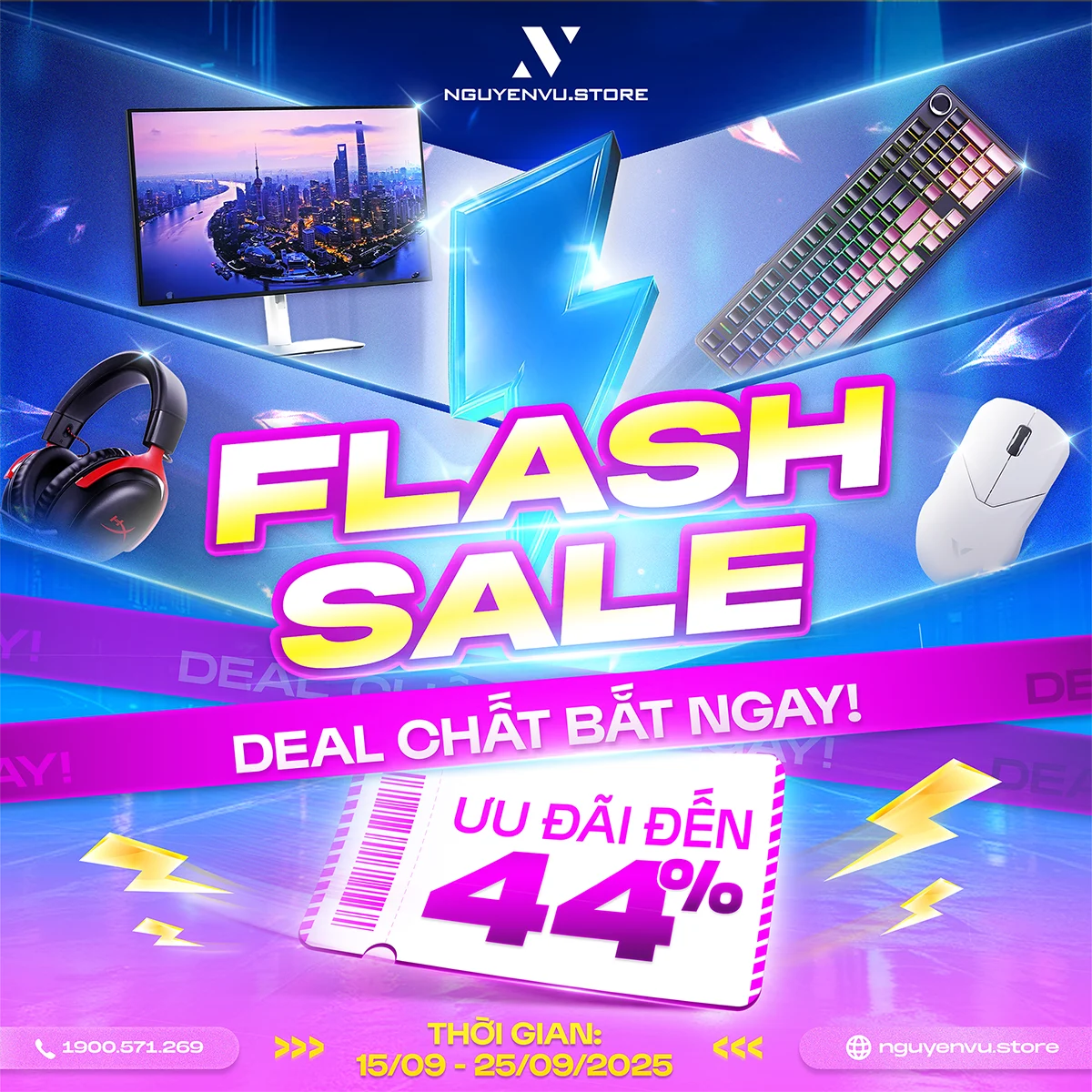FlashSale: Màn hình, Gaming Gear ưu đãi đến 44% | Nguyễn Vũ Store