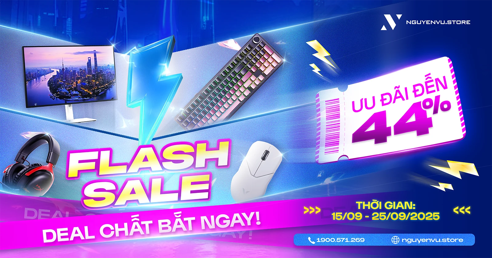 FlashSale: Màn hình, Gaming Gear ưu đãi đến 44% | Nguyễn Vũ Store
