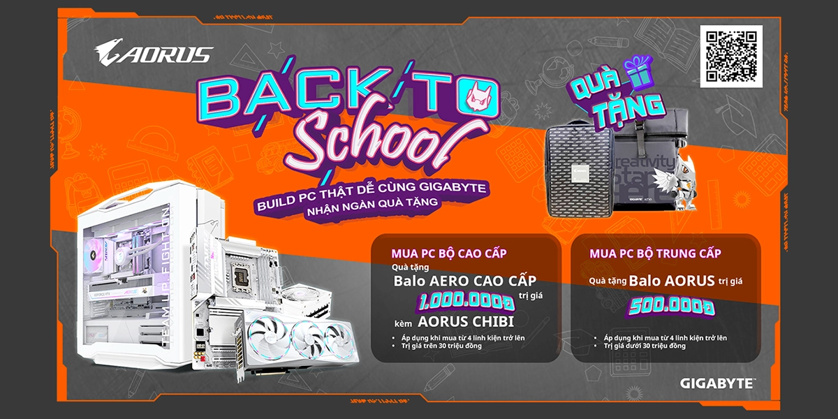 Back To School 2025: Build PC cùng Gigabyte nhận ngàn quà tặng