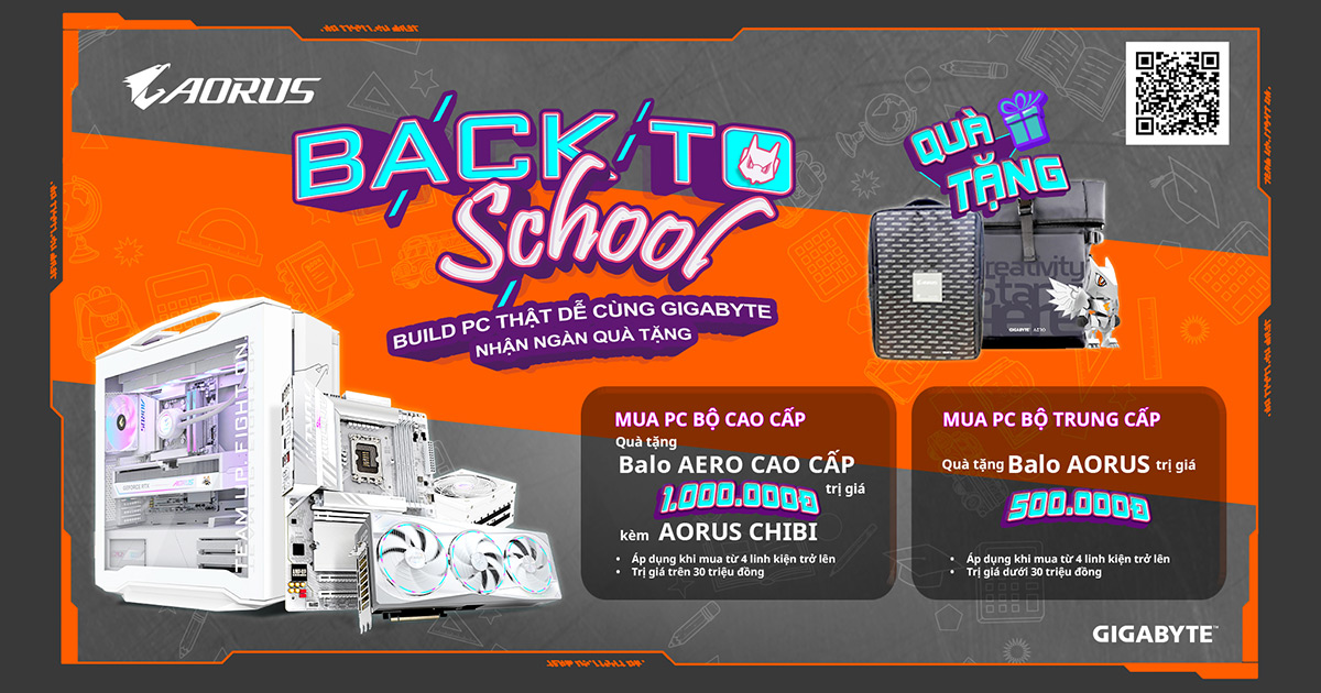 Back To School 2025: Build PC cùng Gigabyte nhận ngàn quà tặng