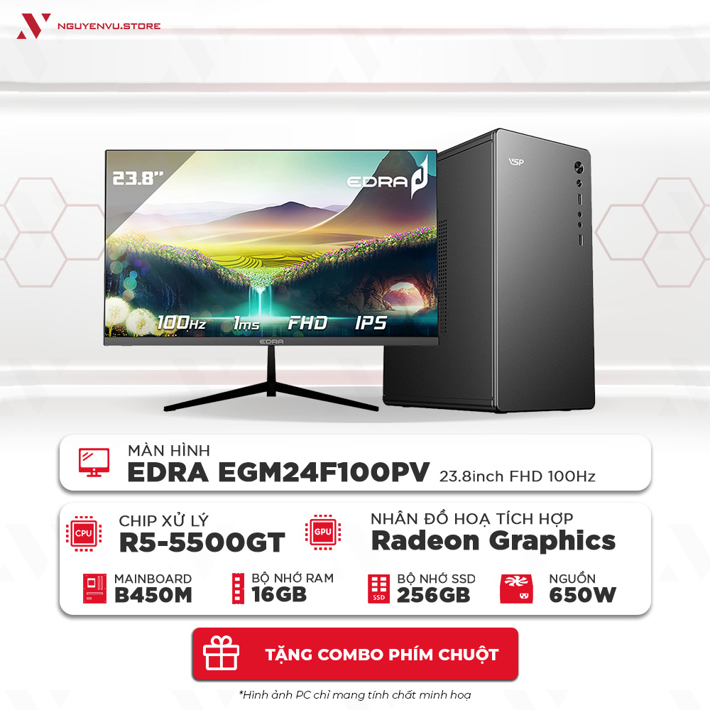 Full bộ PC Ryzen 5 5500GT