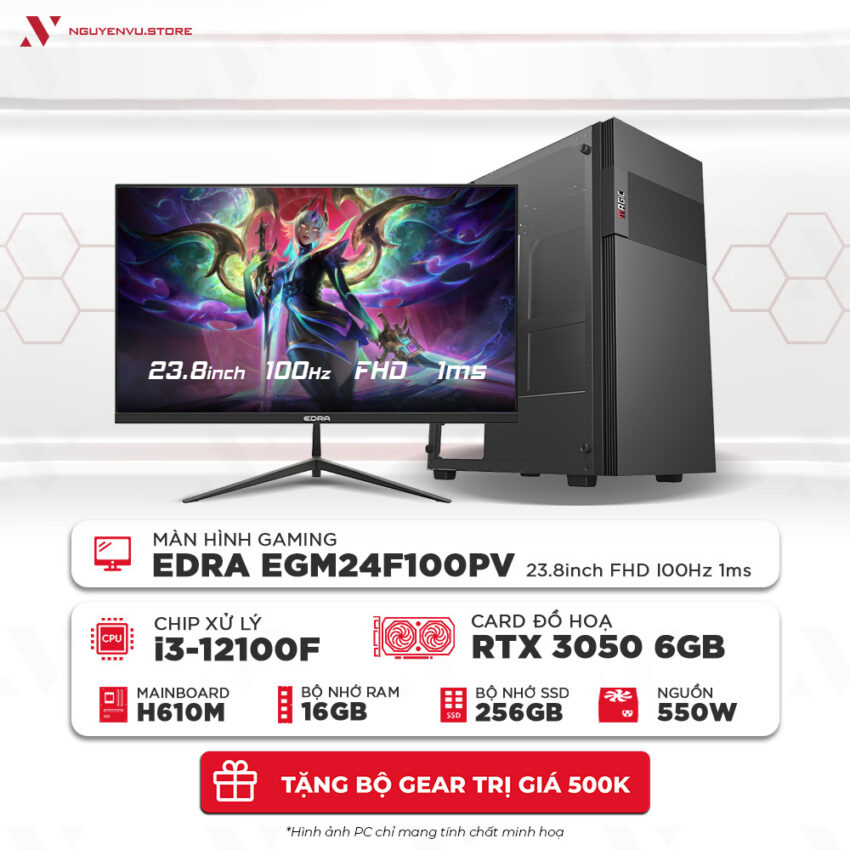 Full bộ PC i3 12100F RTX 3050