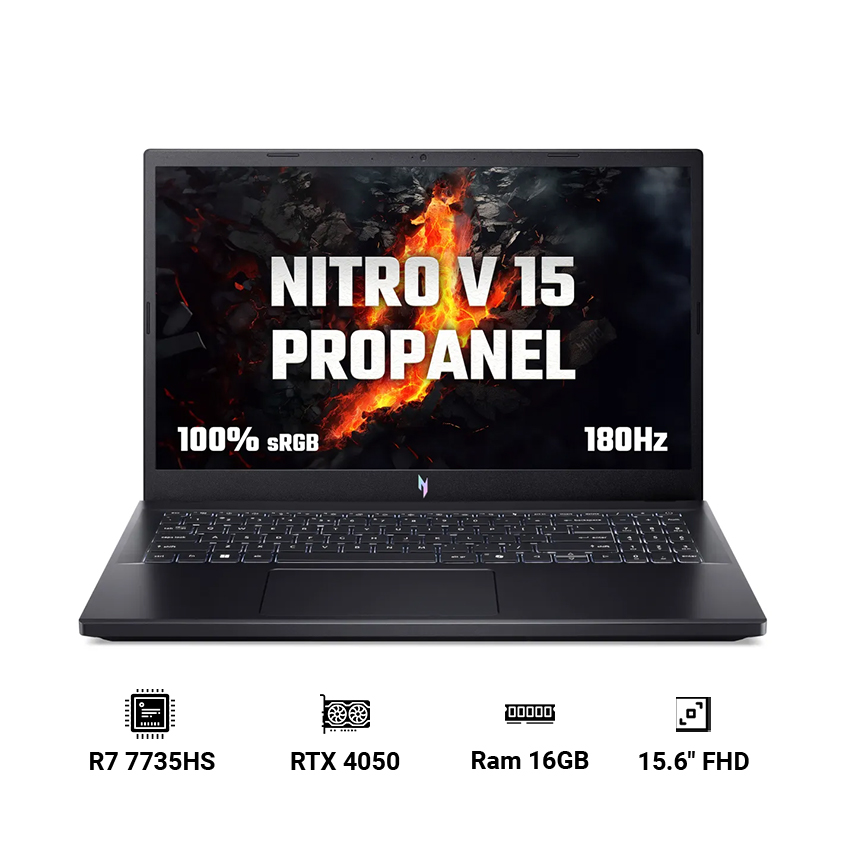 Laptop ACER Nitro V 15 ProPanel ANV15-41-R0Y4 (Ryzen 7 7735HS | 16GB | 512GB | GeForce RTX 4050 | Windows 11)