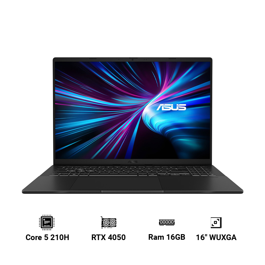 Laptop ASUS Gaming V16 V3607VU-RP343W (Intel Core 5 210H | 16GB DDR5 | 512GB SSD | RTX 4050 | 16″ WUXGA | Windows 11 Home | Đen)