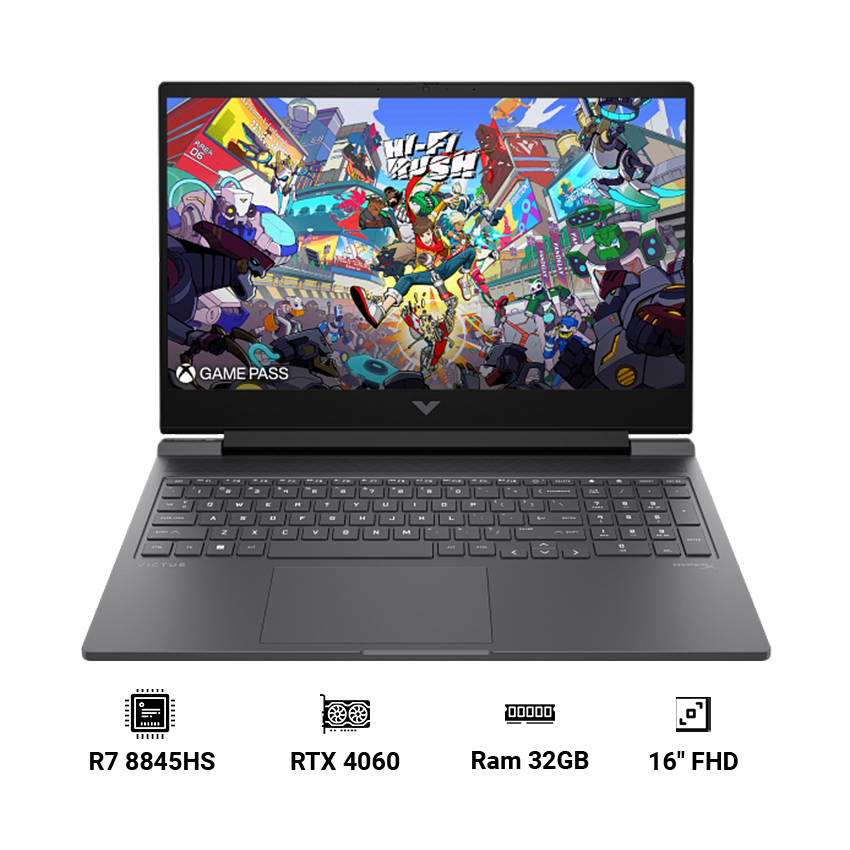Laptop HP Victus 16-S1141AX AZ0C6PA (Ryzen 7 8845HS | 32GB | 512GB | RTX 4060 | 16" FHD 165Hz | Win 11)