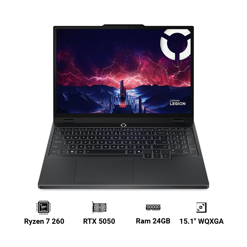 Laptop Lenovo Legion 5 15AHP10 OLED 83M0002XVN (AMD Ryzen 7 260, 24GB, 512GB, RTX 5050, 15.1" WQXGA OLED, Win 11, Office, Đen)