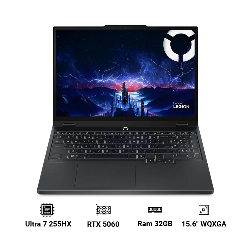 Laptop Lenovo Legion 5 15IRX10 83F0003CVN (Core Ultra 7 255HX, 32GB, 1TB, RTX 5060, 15.1" WQXGA OLED, Win 11, Office, Đen)