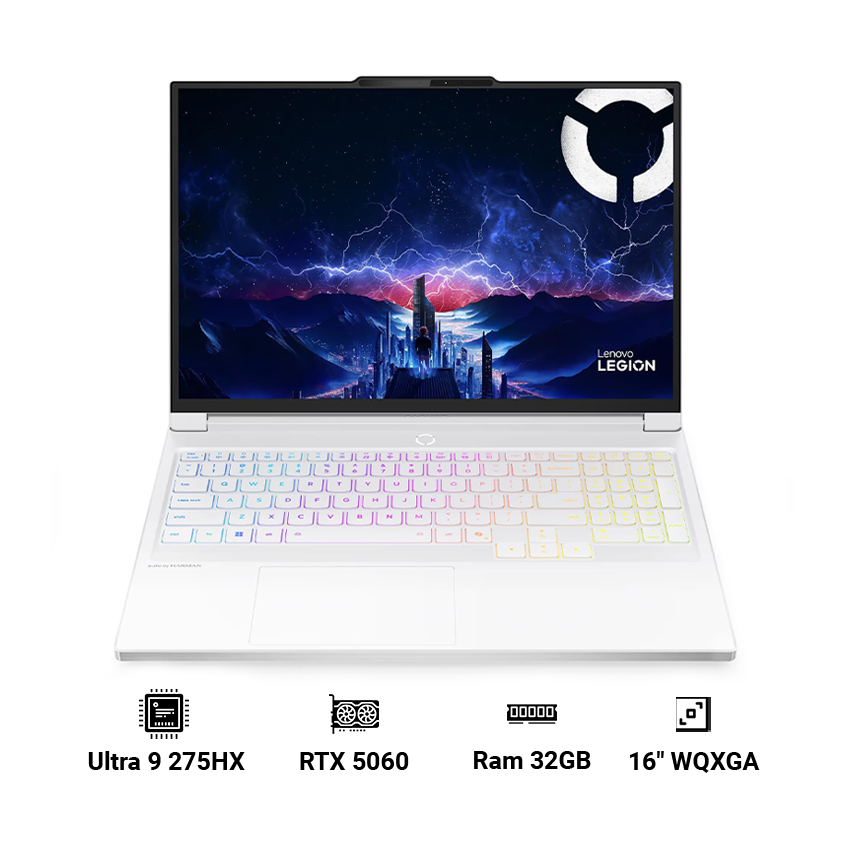 Laptop Lenovo Legion 7 16IAX10 83KY001UVN (Intel Core Ultra 9-275HX | RTX 5060 |32GB | 1TB | 16 inch WQXGA | Win 11 | Trắng)