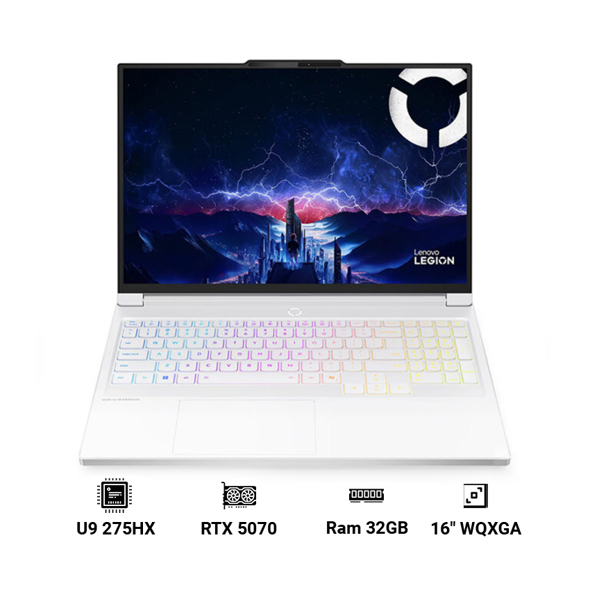 Laptop Lenovo Legion 7 16IAX10 83KY001VVN (Intel Core Ultra 9-275HX | RTX 5070 |32GB | 1TB | 16 inch WQXGA | Win 11 | Trắng)