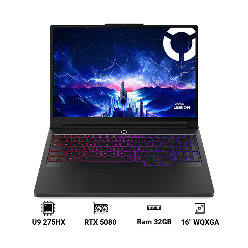 Laptop Lenovo Legion Pro 7 16IAX10H 83F5008WVN (Intel Core Ultra 9-275HX | RTX 5080 |32GB | 1TB | 16 inch WQXGA | Win 11 | Đen)