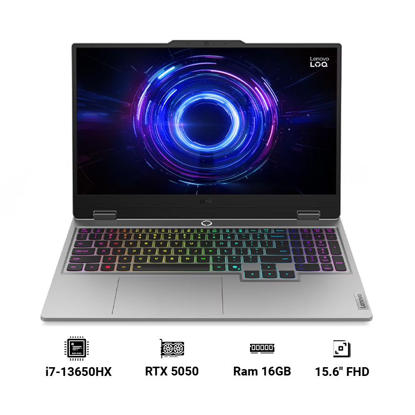 Laptop LENOVO LOQ 15IRX10 83JE00PEVN (Intel Core i7-13650HX | 16GB RAM | 512GB SSD | RTX 5050 | 15.6" FHD 144Hz | Win 11 Home SL)