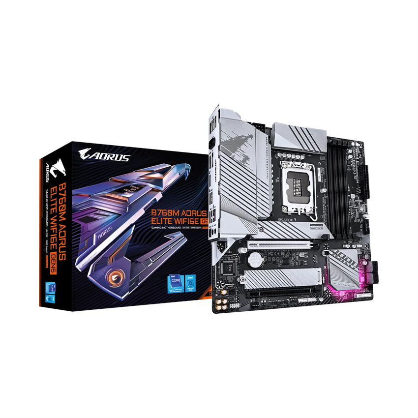 Mainboard Gigabyte B760M AORUS ELITE WIFI6E GEN5 (Intel B760, Socket LGA 1700, Micro ATX, 4x DDR5 256GB)
