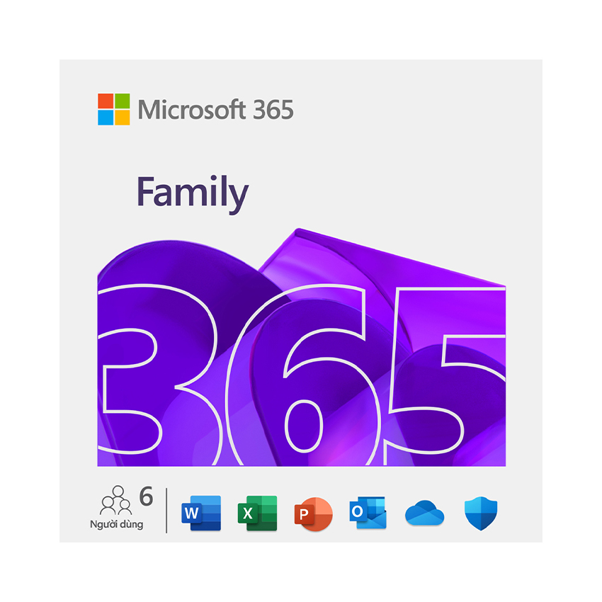 Phần mềm Microsoft 365 Family English Subscr 1YR APAC EM Medialess Emerging Market P10