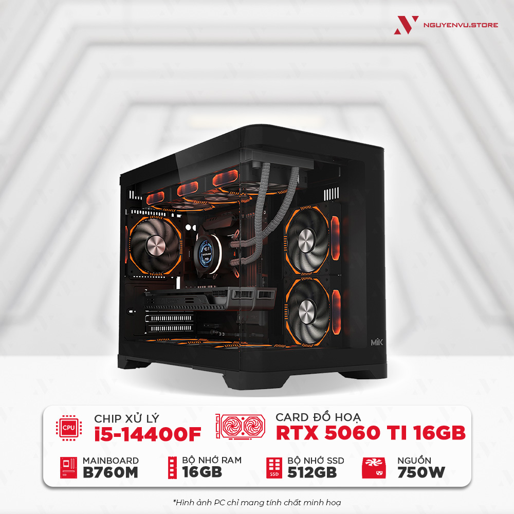 Cấu hình PC gaming i5 14400F RTX 5060 Ti