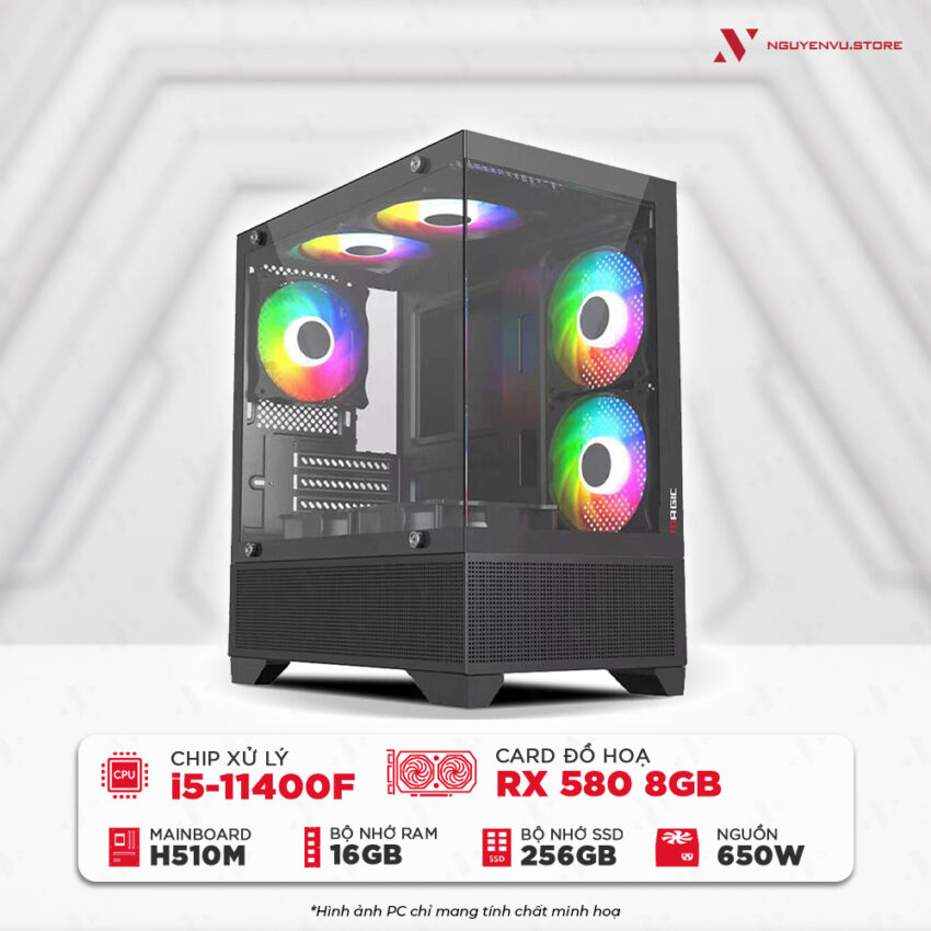 PC gaming giá rẻ i5 11400F RX 580
