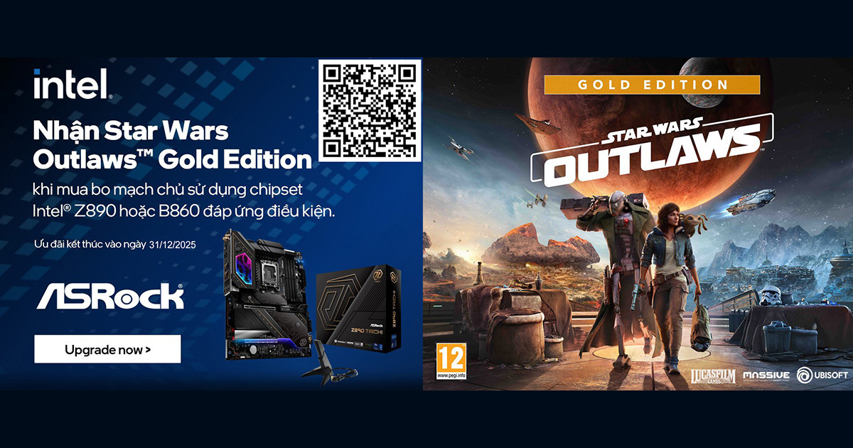 Mua ASRock Z890/B860 Nhận Ngay Code Game Star Wars Outlaws Gold Edition