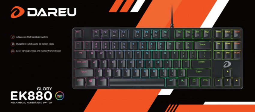 Bàn phím cơ DareU EK880 RGB - Ảnh 2