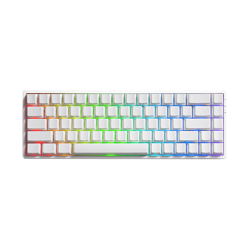 Bàn phím cơ AKKO MonsGeek FUN68 HE White (Multi-mode / Akko Stellar Rose)