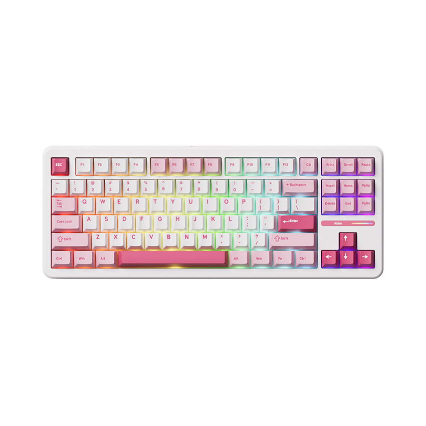 Bàn phím cơ AKKO TAC87 Prunus Lannesiana Tri-mode (Stellar Rose Switch)