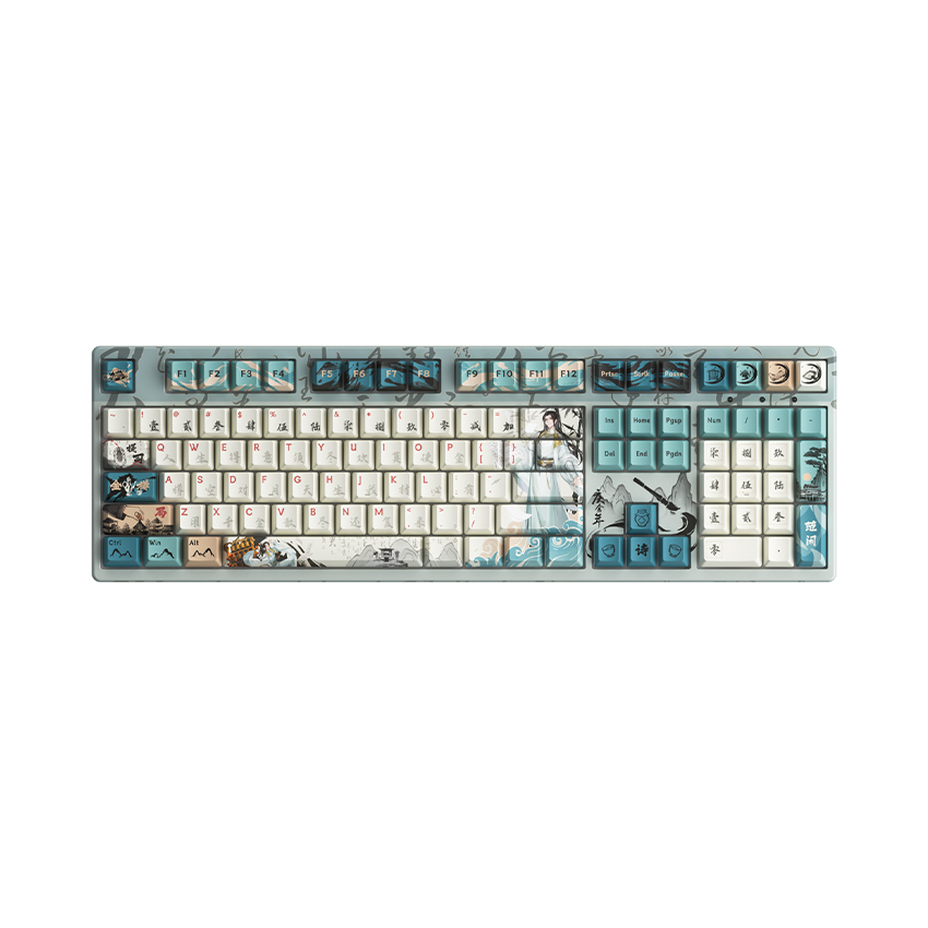 Bàn phím cơ AKKO 3108 v3 Joy Of Life (White Led / Cherry Profile / Cream Yellow Pro Switch)