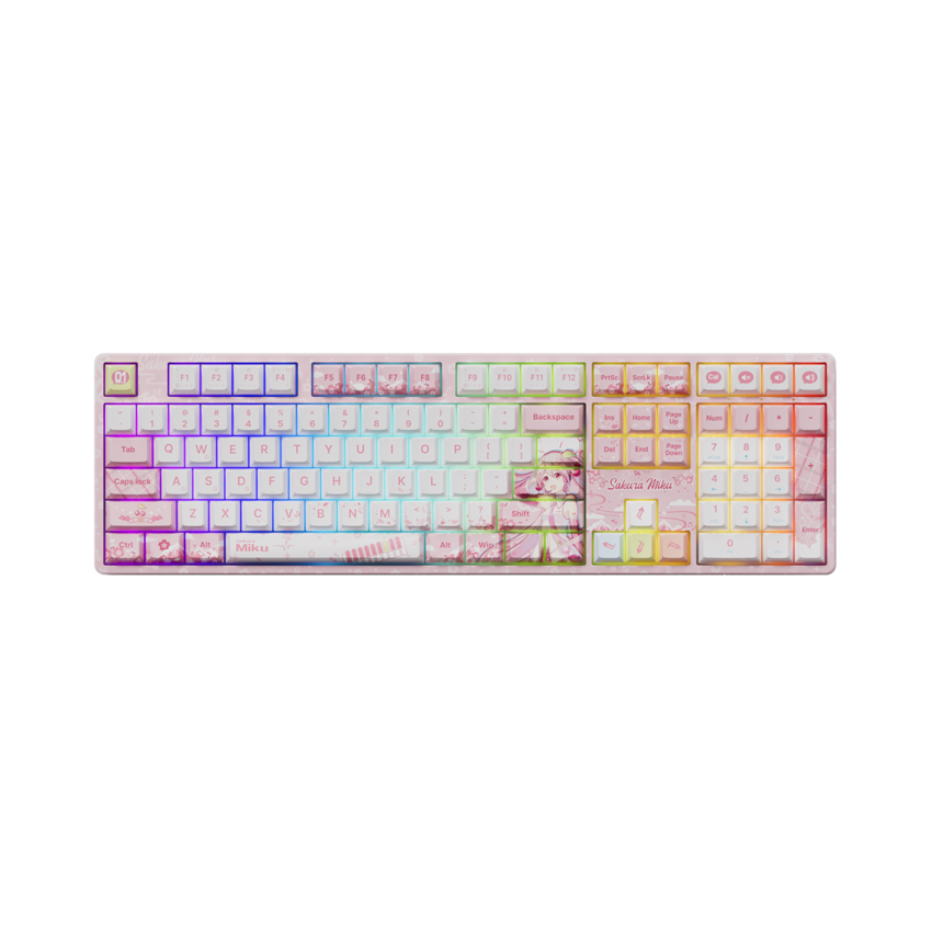 Bàn phím cơ AKKO 5108B Plus – Sakura Miku (Multi-modes / Led RGB / Hotswap / Piano Switch)