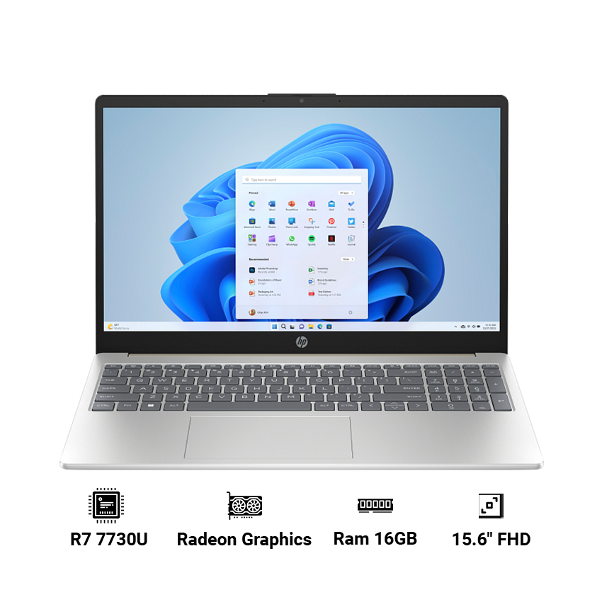 Laptop HP 15-fc0089AU A94XWPA (Ryzen 7 7730U | 16GB | 512GB | Radeon Graphics | 15.6" FHD | Win 11)