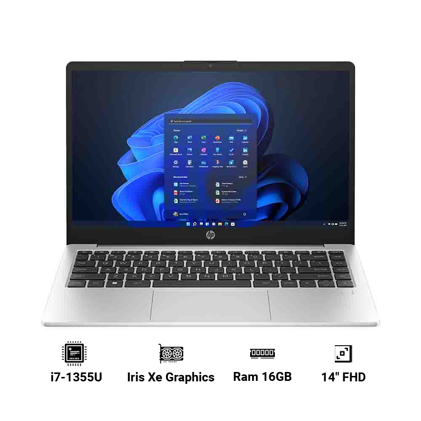 Laptop HP 240 G10 9H2E6PT ( i7-1355U | 16GB | 512GB | Iris Xe Graphics | 14" FHD | Win 11 | Bạc )