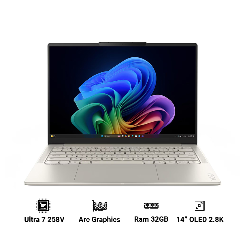 Laptop LENOVO Yoga Slim 7 14ILL10 83JX0081VN (Intel Core Ultra 7 258V | 32GB RAM | 1TB SSD | Arc Graphics | 14" 2.8K WQXGA+ | Win 11 Home SL)